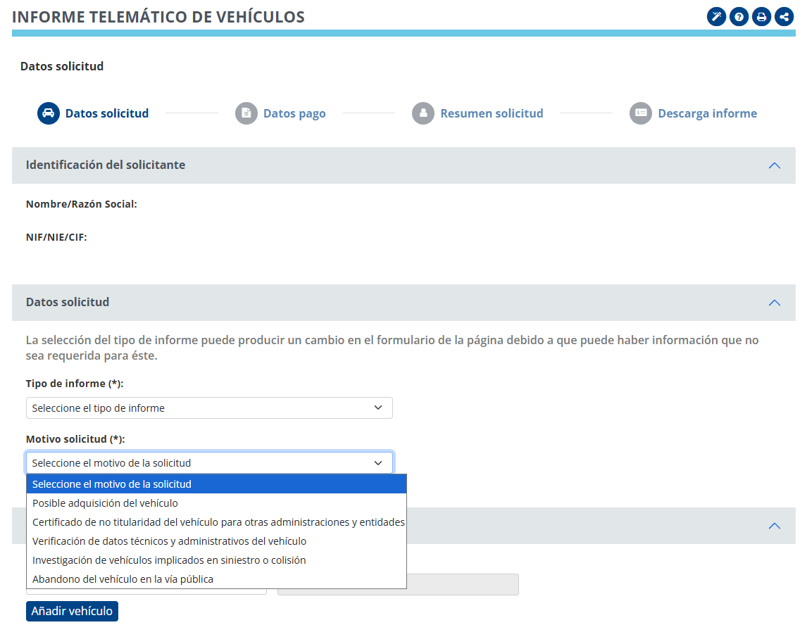 Informe telemático de vehículos