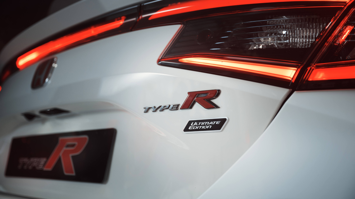 Trasera del Civic Type R FL5 con el logo "Ultimate Edition"